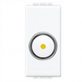 Bticino LivingLight Бел Светорегулятор поворотный для л/н 100-500 Вт, без предохранителя, 1 мод