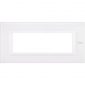 BT Axolute Белое стекло Рамка 6 мод прямоугольная