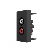 Розетка мультимедийная RCA аудио Livolo, цвет черный (механизм)
