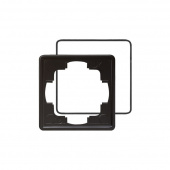 Gira S-Color Черный Рамка 1-ая с уплотнительной вставкой