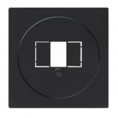Gira S-Color Черный Накладка для телефонных TAE - и аудиорозеток, стерео и US