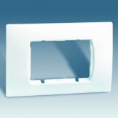 SIMON Рамка 146х85 мм с металлической основой (суппортом) для 2 широких или 4 узких модулей. Белый
