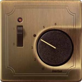 SE Merten SD Античная латунь Накладка термостата комнатного (Мех.536302,536304) с выключателем