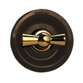 Venezia Выключатель-кнопка поворотный на два направления 10А 250В~, золото/коричневый