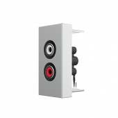 Розетка мультимедийная RCA аудио Livolo, цвет серый (механизм)