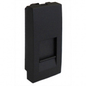 Накладка для розетки телефонной, компьютерной RJ,  45х22,5 мм (черный бархат) LK45