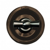 Venezia Выключатель-кнопка поворотный на два направления 10А 250В~, никель/коричневый