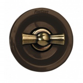 Venezia Выключатель-кнопка поворотный 10А 250В~ , бронза/коричневый