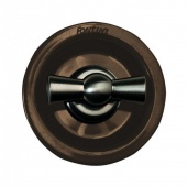 Venezia Выключатель-кнопка поворотный 10А 250В~ , никель/коричневый