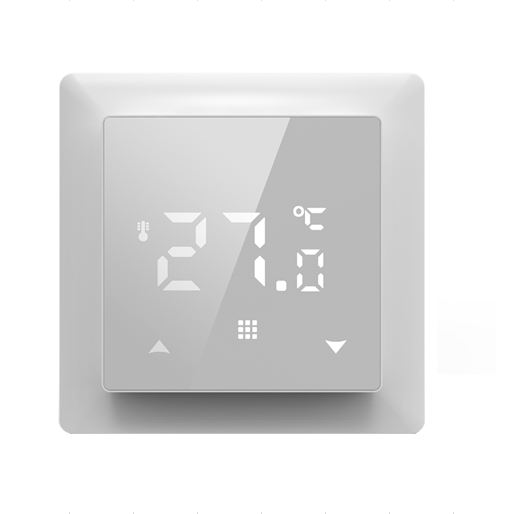 Donel Термостат с датчиком пола, программируемый с Wi-Fi , 16 A, 55*55 мм., белое стекло, серия DTEF