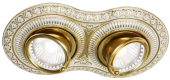 FD1015SOP Поворотный точечный светильник из латуни на 2 лампы, золото с белой патиной