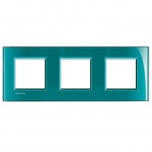 LivingLight Рамка прямоугольная, 3 поста, цвет Зеленый