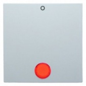 Клавиша с красной линзой и надписью "0" цвет: полярная белизна, с блеском Berker S.1/B.3/B.7 Glas