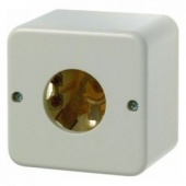 Нажимная кнопка и световой сигнал Е10 цвет: белый, с блеском Наружный монтаж