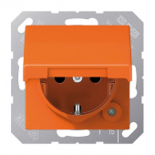 Штепсельная розетка SCHUKO 16A 250V~ с защитой от детей; термопласт; оранжевая