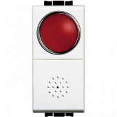 BTICINO Кнопка 10А, 1P-NО + индикатор с красным рассеивателем