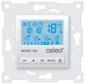 Терморегулятор CALEO 920 с адаптерами для рамки известных производителей ABB, Legrand, Gira, Jung, 