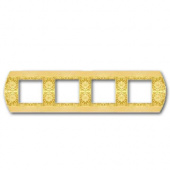 FD01424OB Рамка на 4 поста, гор/верт., цвет bright gold