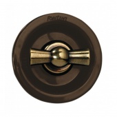 Venezia Выключатель-кнопка поворотный на два направления 10А 250В~, бронза/коричневый