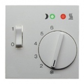 Центральная панель с регулирующей кнопкой, клавишей и линзами цвет: полярная белизна, матовый Berker