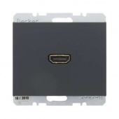 Розетка HDMI-CABLE, K.1, цвет: антрацитовый