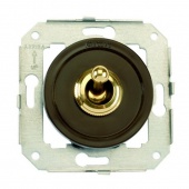 VENEZIA одноплюсный выключатель, 10A-250V, золото/коричневый