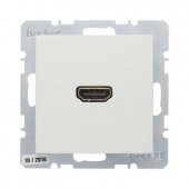 Розетка HDMI-CABLE,  S.1 / B.3 / B.7 , цвет: полярный белый матовый с 90 ° поворота