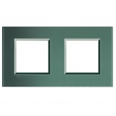 LivingLight Рамка прямоугольная, 2 поста, цвет Зеленый шелк