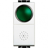 BTICINO Кнопка 10А, 1P-NО + индикатор с зелёным рассеивателем
