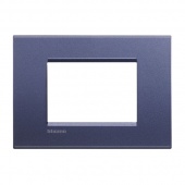 LivingLight Рамка прямоугольная, 3 модуля, цвет Синий шелк