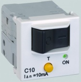 SIMON Термомагнитный дифференциальный автомат, 10A, K45, 45x45мм