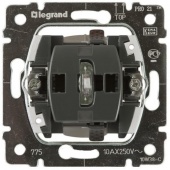 Legrand PRO 21 Мех Выключатель 1-клав с подсветкой/индикацией, 2-полюсный с N-клеммой