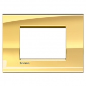 LivingLight Рамка прямоугольная, 3 модуля, цвет Золото