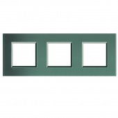 LivingLight Рамка прямоугольная, 3 поста, цвет Зеленый шелк