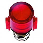 Заглушка для нажимной кнопки и светового сигнала Е10 поверхность: красная, прозрачная серия 1930/Gla