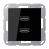 Jung A500 Розетка 2 X HDMI, черный