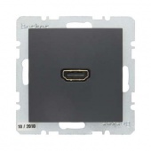 Розетка HDMI, B.x, цвет: антрацитовый