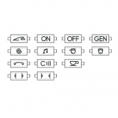LivingLight Набор вставок для сменных клавиш Axial, 13 вариантов по 5 штук, цвет белый