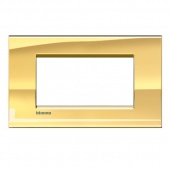 LivingLight Рамка прямоугольная, 4 модуля, цвет Золото