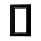 Стеклянная рамка с большим вырезом цвет: черный Berker B.7 Glas
